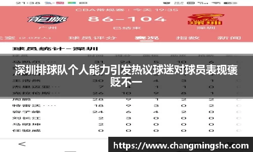 深圳排球队个人能力引发热议球迷对球员表现褒贬不一